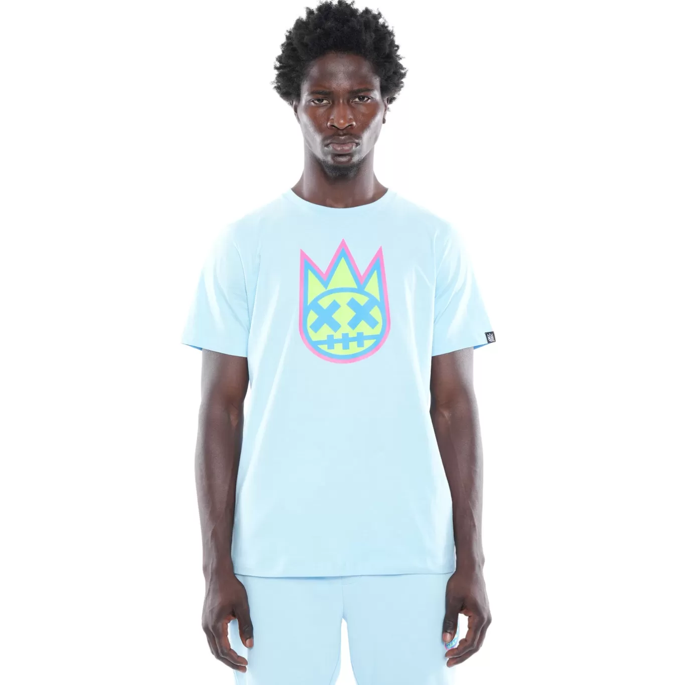 Cult Of Individuality T-Shirts<3D CLEAN SHIMUCHAN LOGO SHORT SLEEVE CREW NECK TEE IN ATOMIZER BLUE