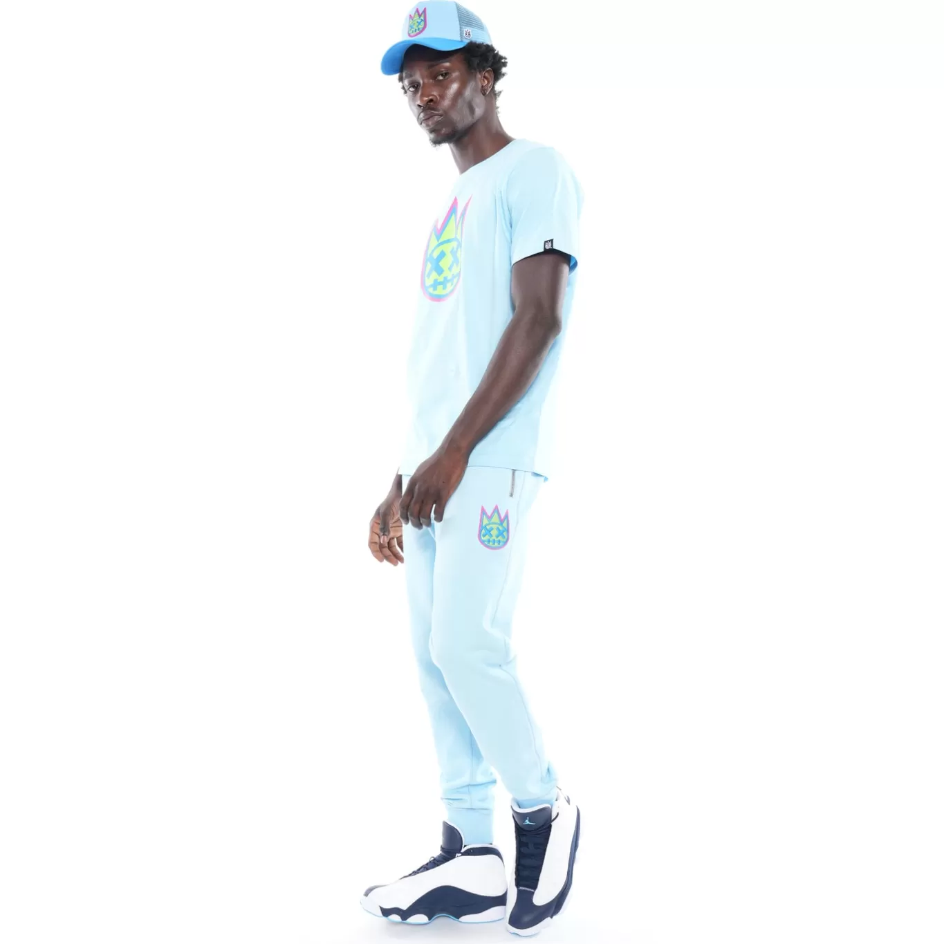 Cult Of Individuality T-Shirts<3D CLEAN SHIMUCHAN LOGO SHORT SLEEVE CREW NECK TEE IN ATOMIZER BLUE