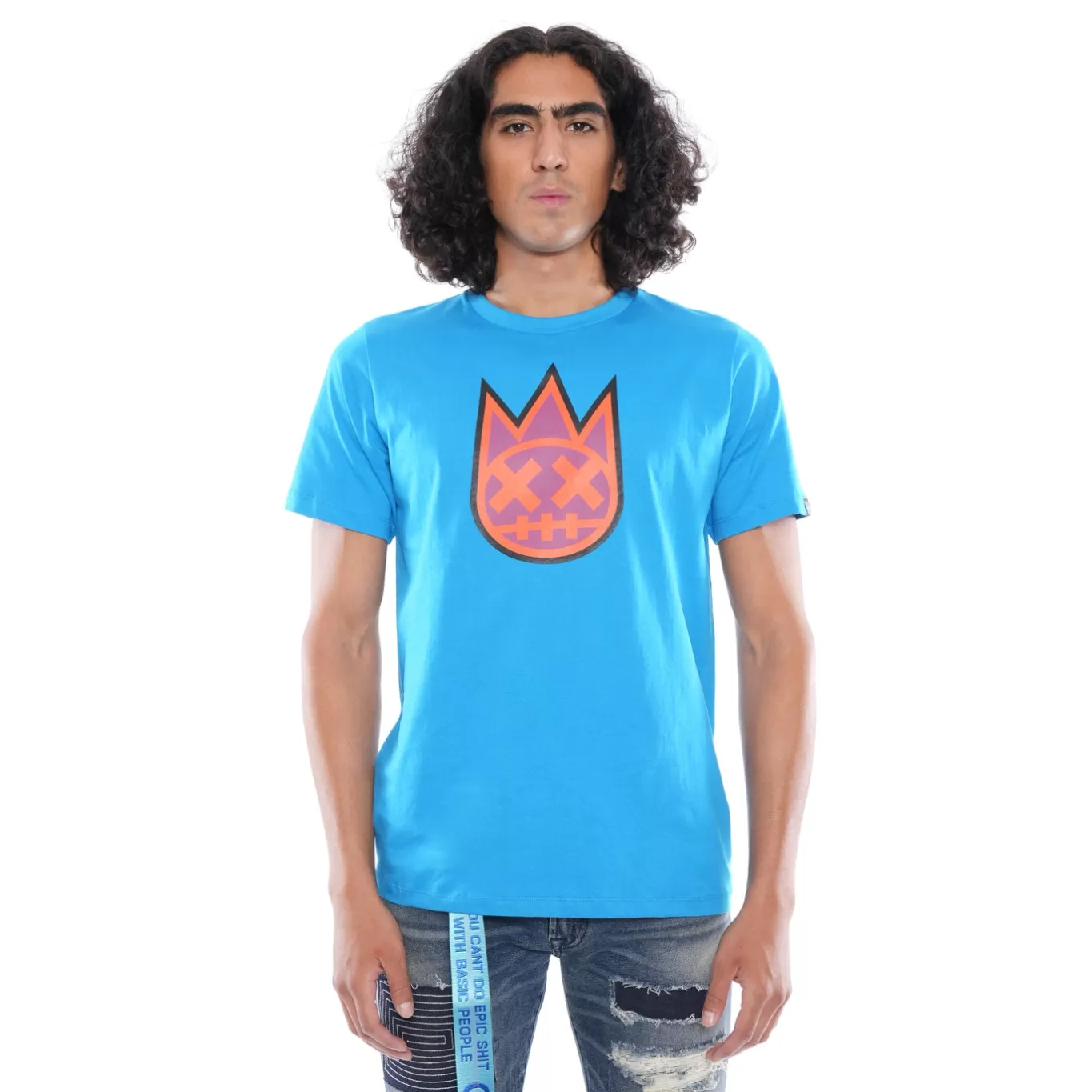 Cult Of Individuality T-Shirts<3D CLEAN SHIMUCHAN LOGO SHORT SLEEVE CREW NECK TEE IN DRESDEN BLUE