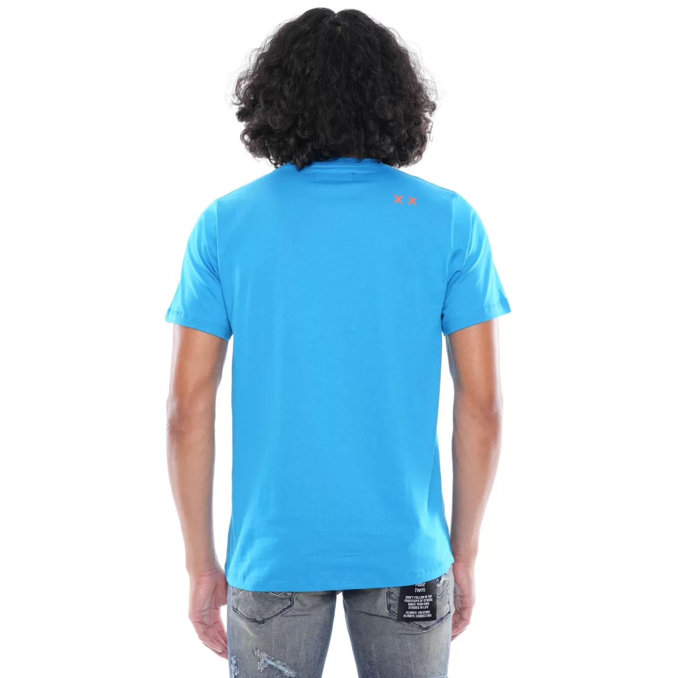 Cult Of Individuality T-Shirts<3D CLEAN SHIMUCHAN LOGO SHORT SLEEVE CREW NECK TEE IN DRESDEN BLUE