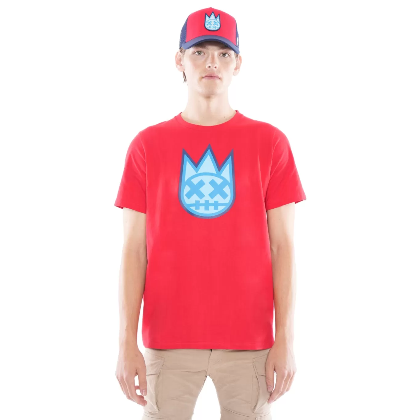 Cult Of Individuality T-Shirts<3D CLEAN SHIMUCHAN LOGO SHORT SLEEVE CREW NECK TEE IN HIGH RISK RED