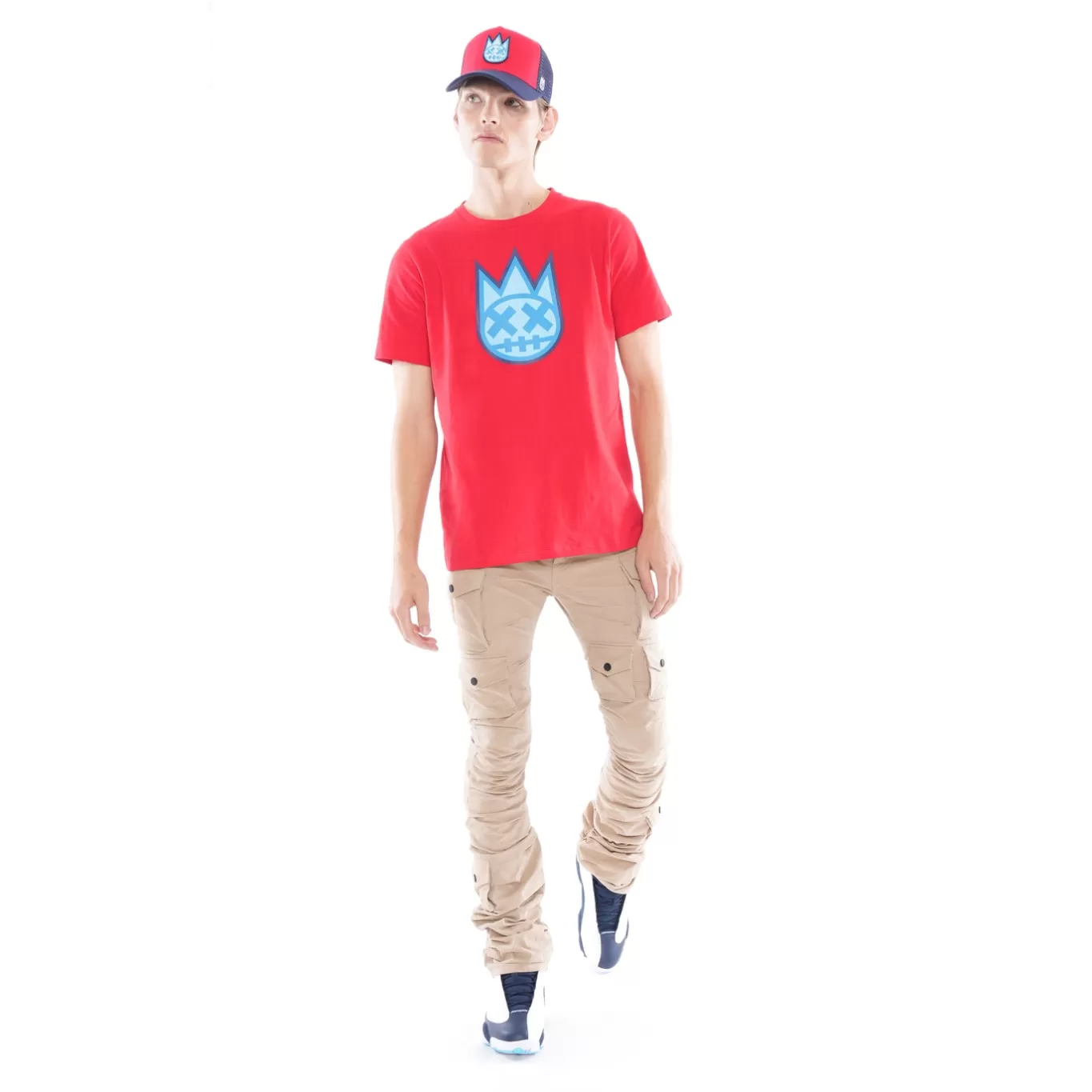 Cult Of Individuality T-Shirts<3D CLEAN SHIMUCHAN LOGO SHORT SLEEVE CREW NECK TEE IN HIGH RISK RED