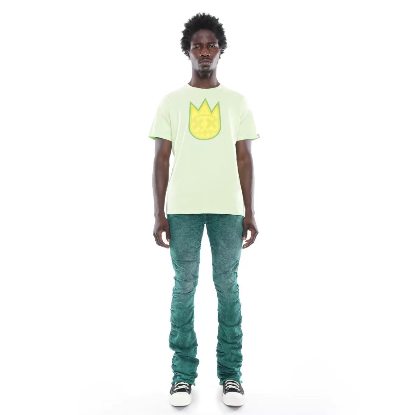 Cult Of Individuality T-Shirts<3D CLEAN SHIMUCHAN LOGO SHORT SLEEVE CREW NECK TEE IN PATINA GREEN