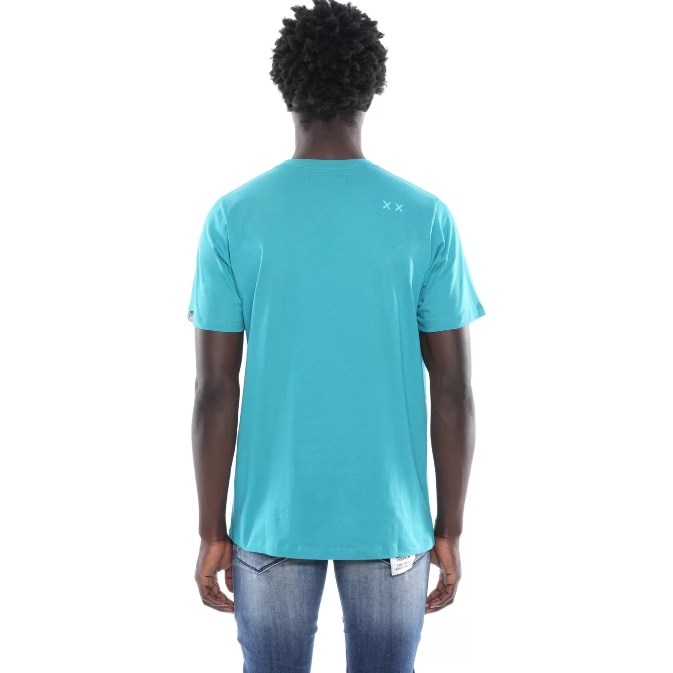 Cult Of Individuality T-Shirts<3D CLEAN SHIMUCHAN LOGO SHORT SLEEVE CREW NECK TEE IN TILE BLUE