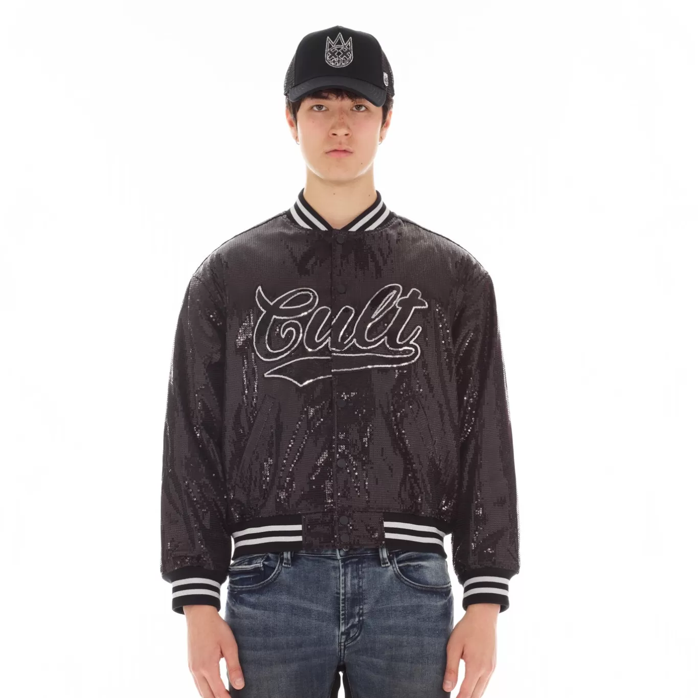 Cult Of Individuality Outerwear<BASEBALL JACKET IN BLACK