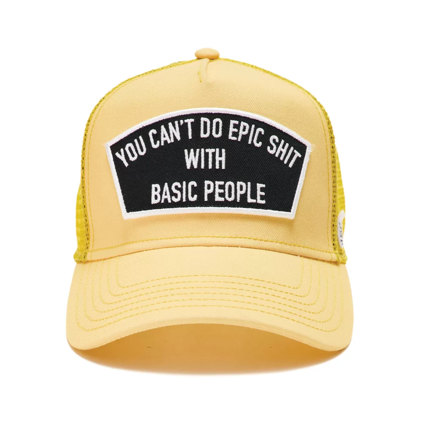 Cult Of Individuality Trucker Hats<CAN'T DO EPIC SHIT MESH BACK TRUCKER CURVED VISOR IN VINTAGE YELLOW