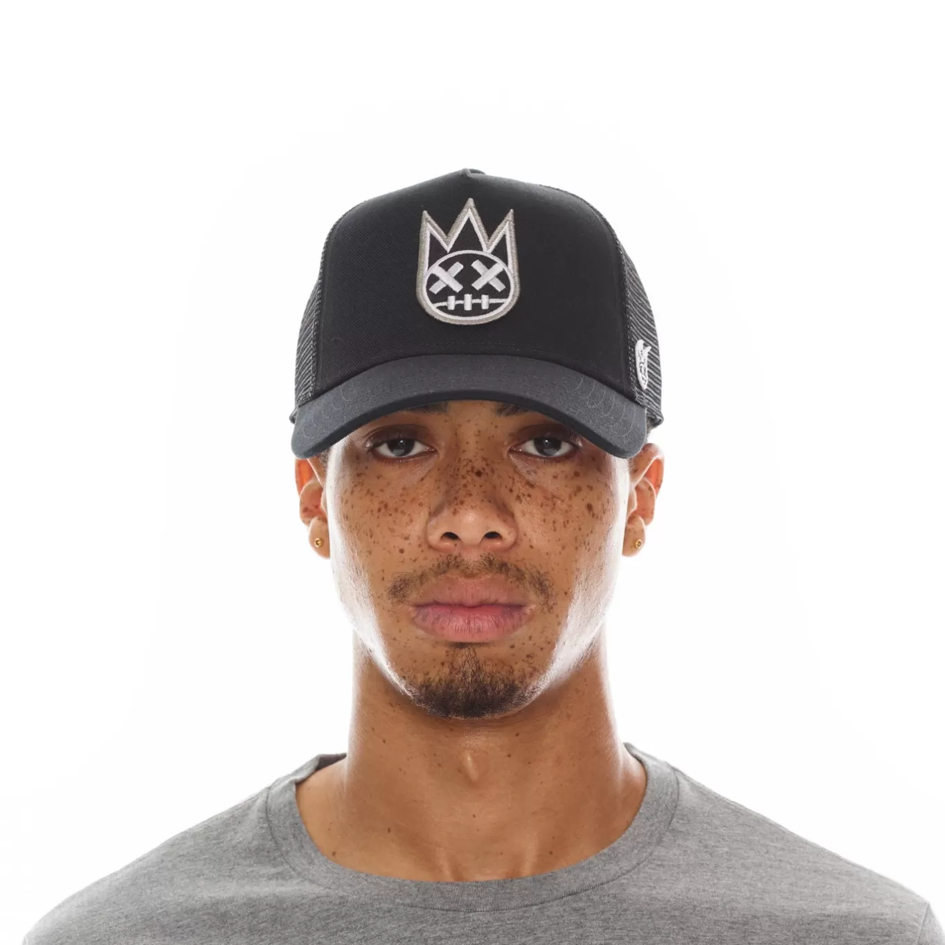 Cult Of Individuality Trucker Hats<CLEAN LOGO MESH BACK TRUCKER CURVED VISOR IN BLACK