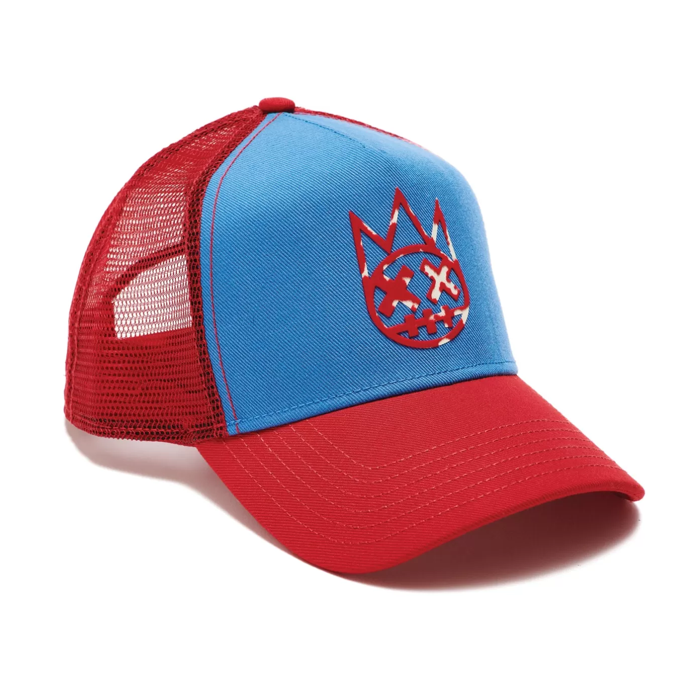 Cult Of Individuality Trucker Hats<CLEAN LOGO MESH BACK TRUCKER CURVED VISOR IN VINTAGE BLUE