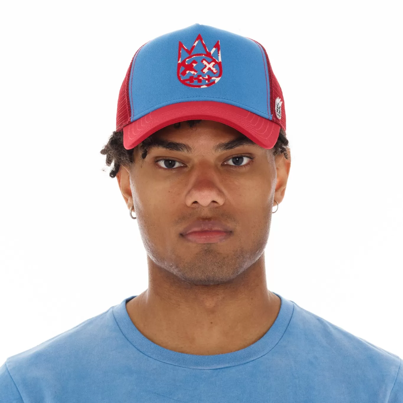 Cult Of Individuality Trucker Hats<CLEAN LOGO MESH BACK TRUCKER CURVED VISOR IN VINTAGE BLUE