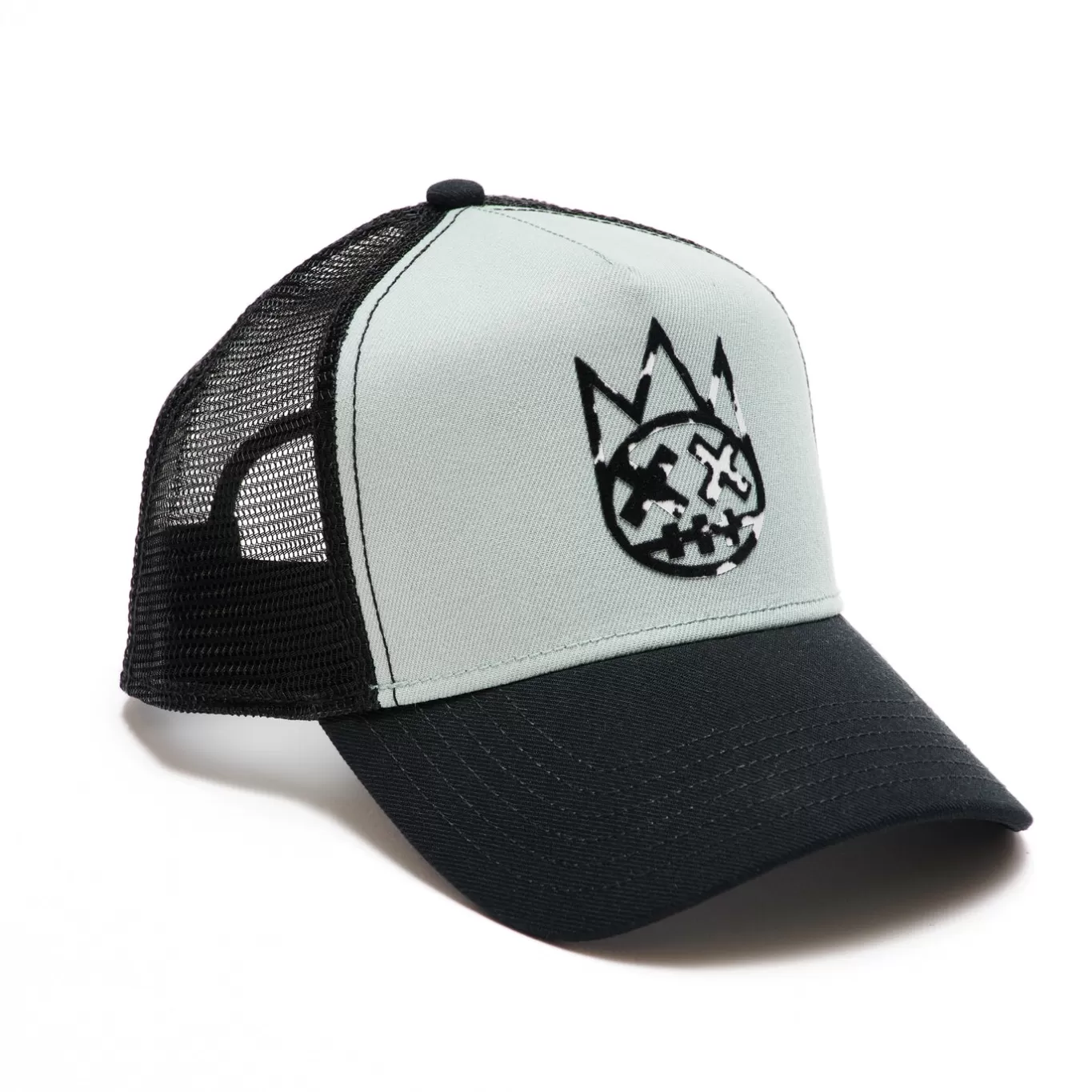 Cult Of Individuality Trucker Hats<CLEAN LOGO MESH BACK TRUCKER CURVED VISOR IN VINTAGE GREY GRAY