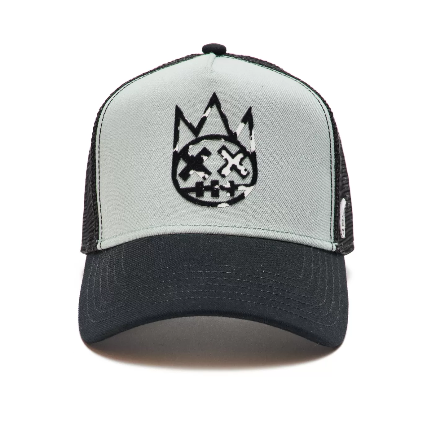 Cult Of Individuality Trucker Hats<CLEAN LOGO MESH BACK TRUCKER CURVED VISOR IN VINTAGE GREY GRAY