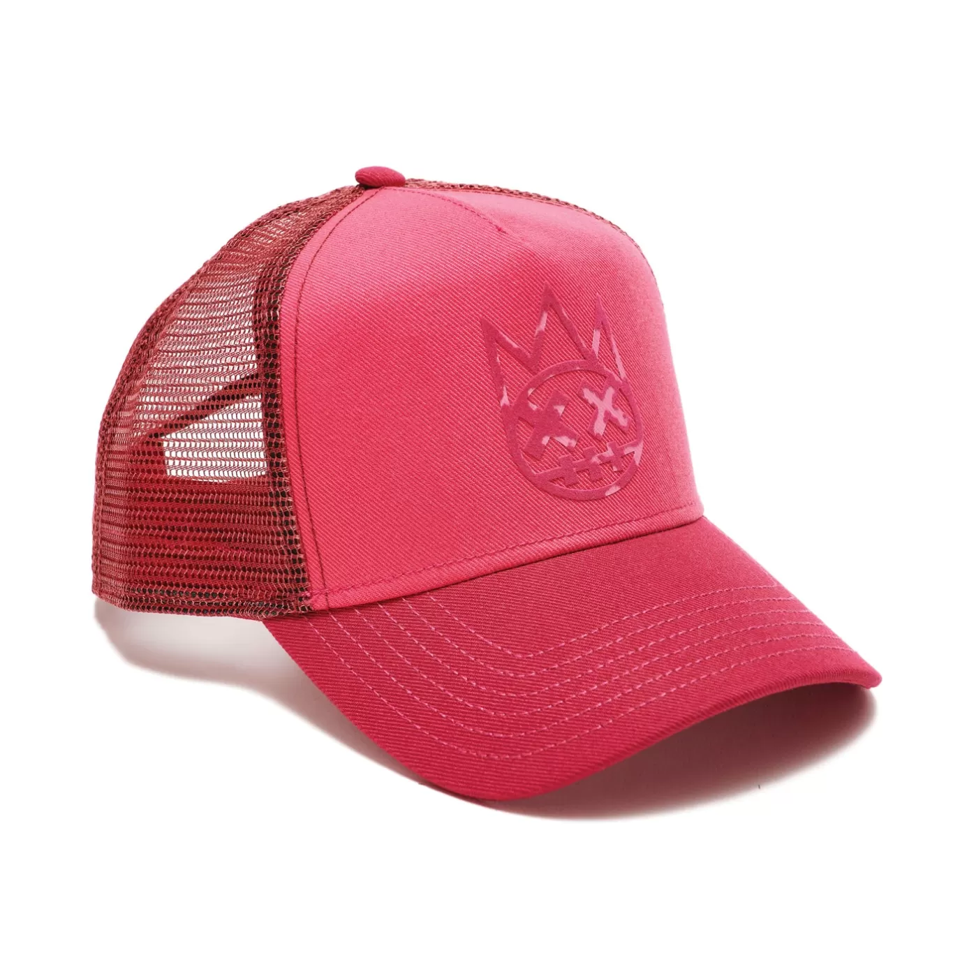 Cult Of Individuality Trucker Hats<CLEAN LOGO MESH BACK TRUCKER CURVED VISOR IN VINTAGE RED