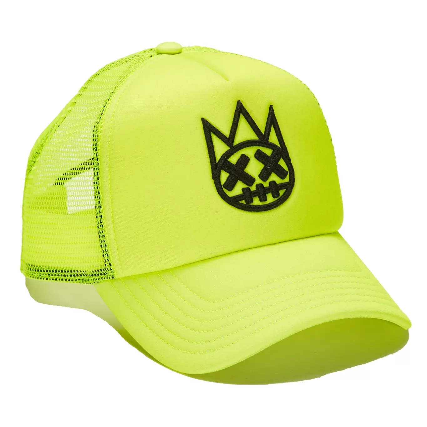 Cult Of Individuality Trucker Hats<CLEAN SHIMUCHAN LOGO MESH BACK TRUCKER HAT IN NEON YELLOW