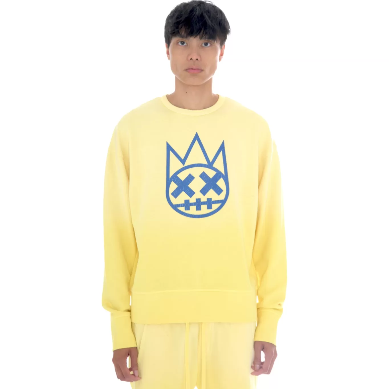 Cult Of Individuality Sweatshirts & Sweatpants<CORE CREW NECK FLEECE IN VINTAGE YELLOW