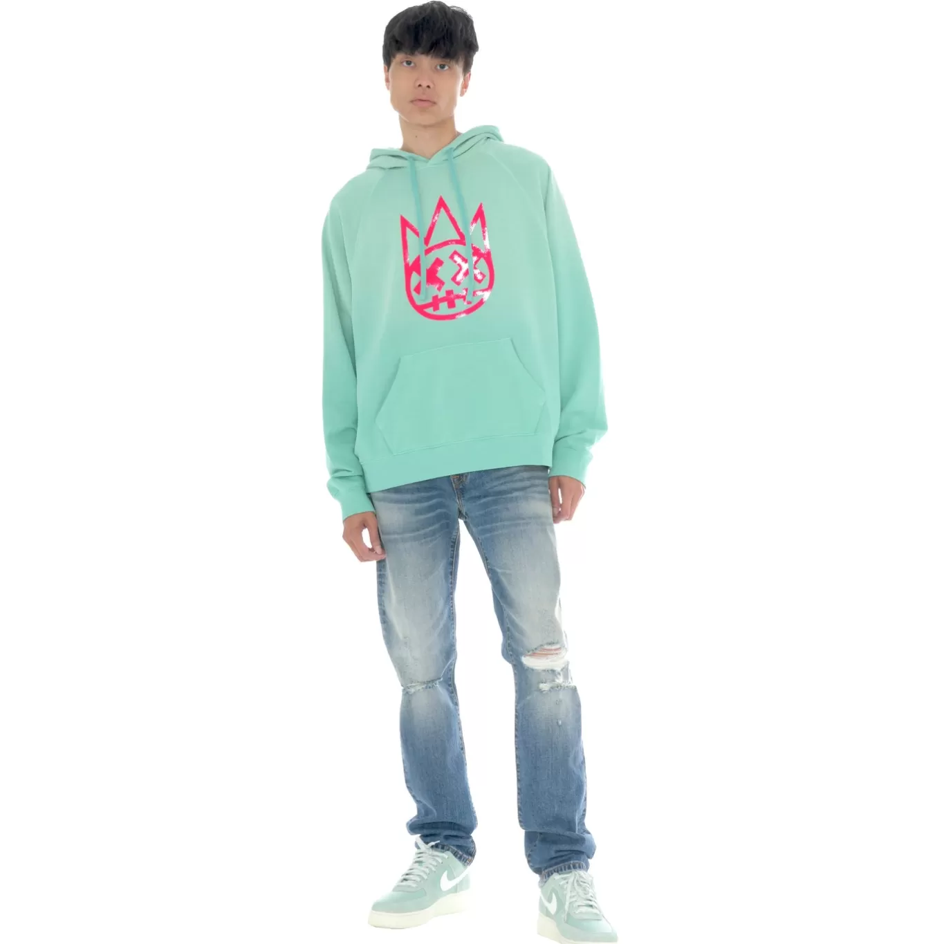Cult Of Individuality Sweatshirts & Sweatpants<CORE PULLOVER SWEATSHIRT IN VINTAGE MINT BLUE
