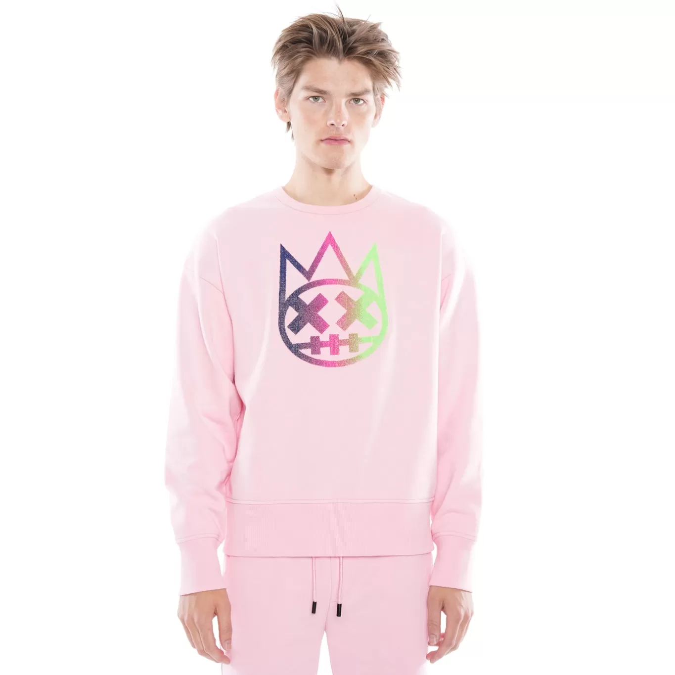 Cult Of Individuality Sweatshirts & Sweatpants<CREW NECK FLEECE IN CANDY PINK