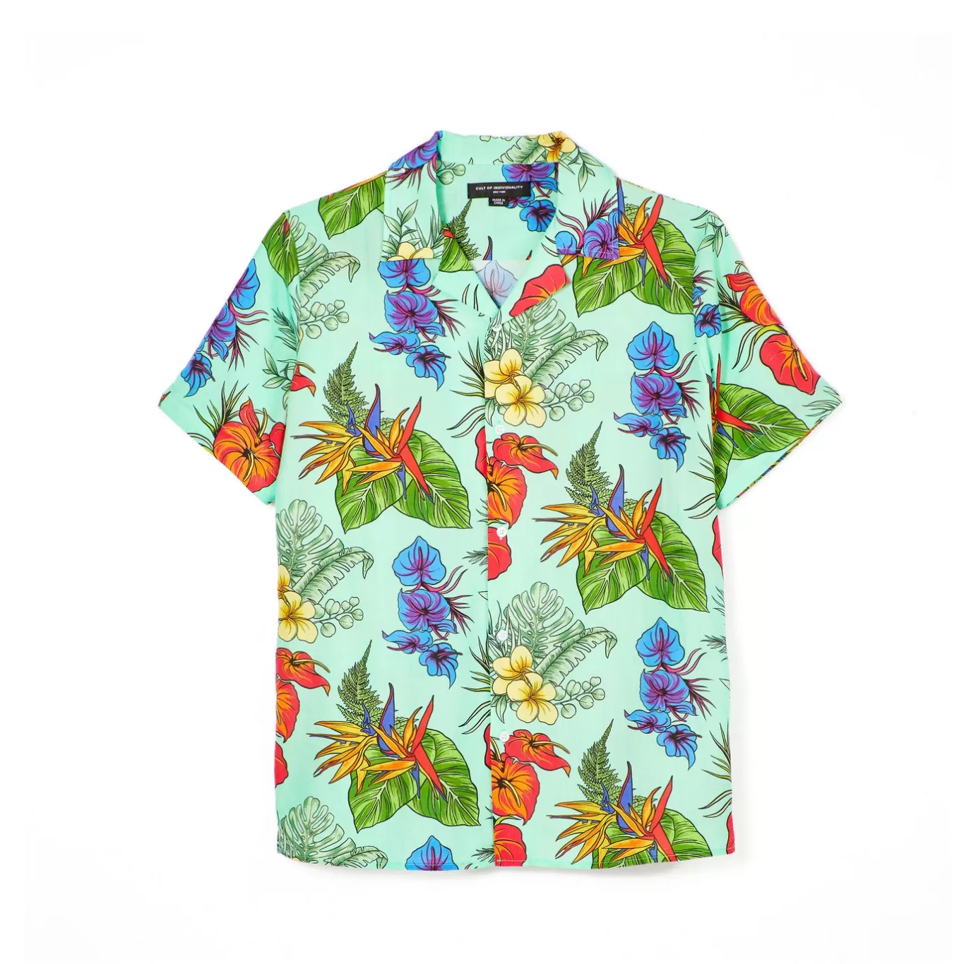 Cult Of Individuality Wovens<CUBAN SHORT SLEEVE WOVEN "HAWAIIAN FLOWER" IN MULTI