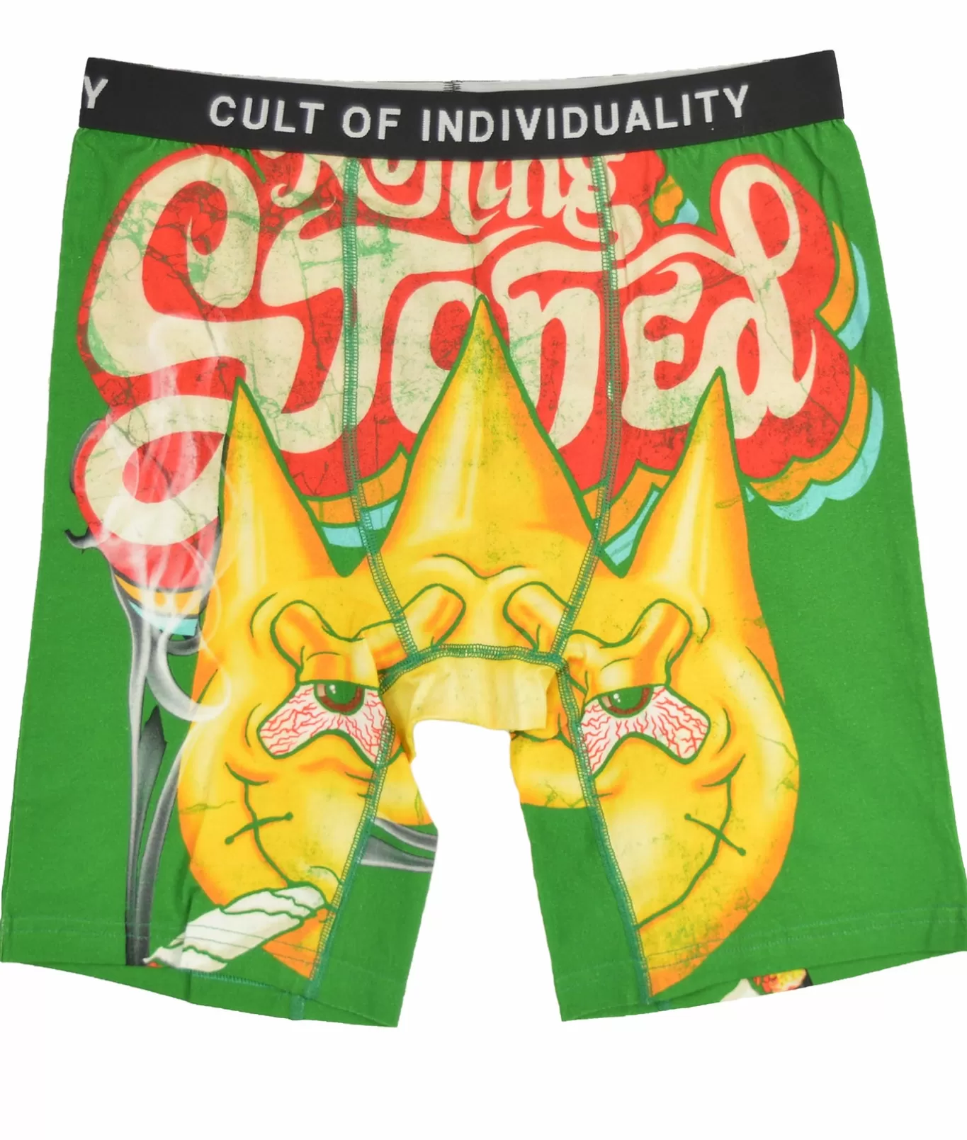 Cult Of Individuality Underwear<CULT BRIEFS " ROLLING" IN LEMONADE / KELLY GREEN MULTI