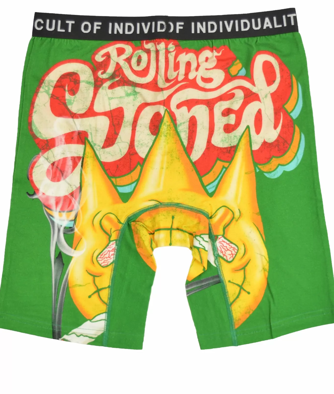 Cult Of Individuality Underwear<CULT BRIEFS " ROLLING" IN LEMONADE / KELLY GREEN MULTI