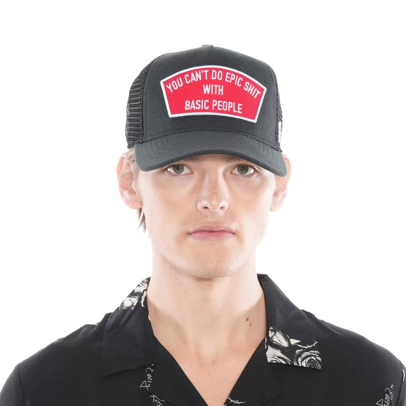 Cult Of Individuality Trucker Hats<EPIC MESH BACK TRUCKER CURVED VISOR IN BLACK