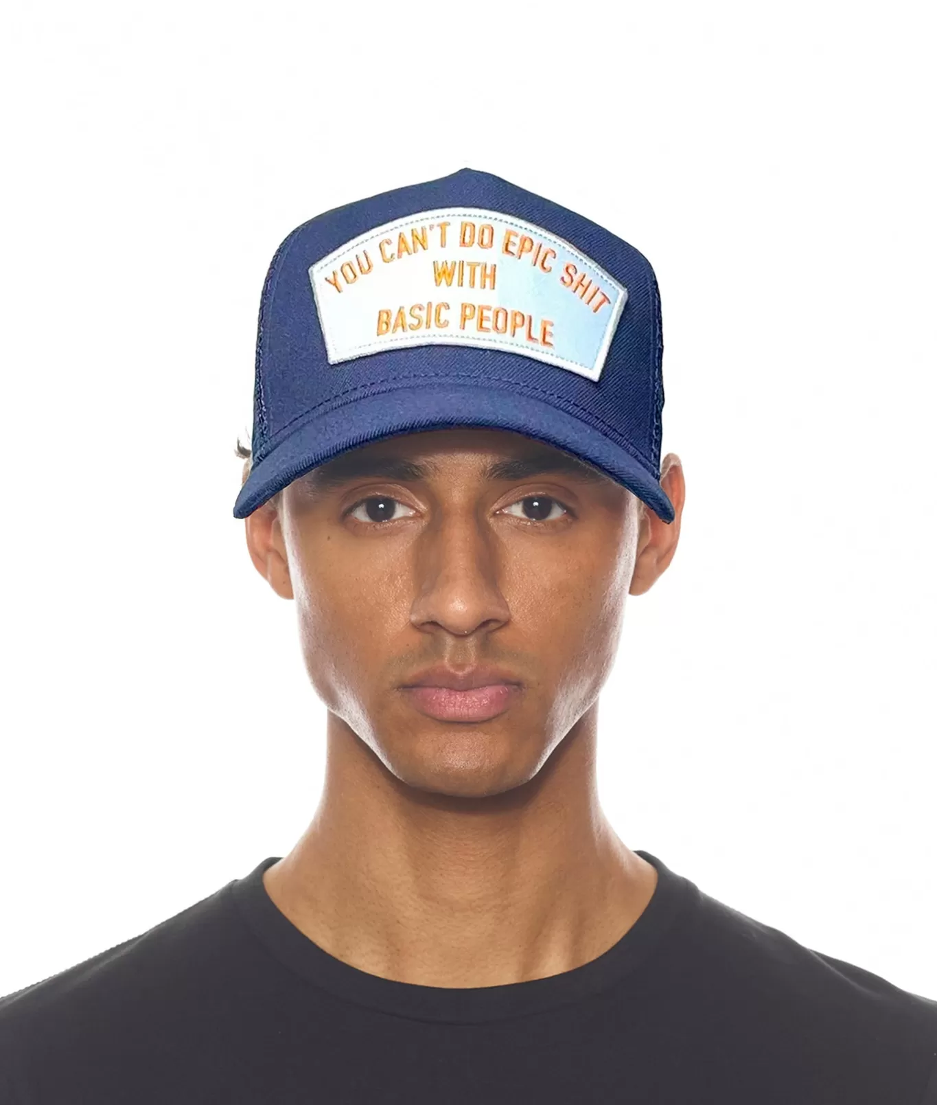 Cult Of Individuality Trucker Hats<EPIC MESH BACK TRUCKER CURVED VISOR IN NAVY BLUE