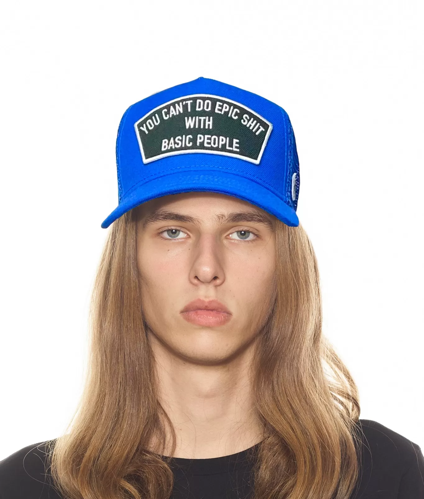Cult Of Individuality Trucker Hats<EPIC MESH BACK TRUCKER CURVED VISOR IN ROYAL BLUE