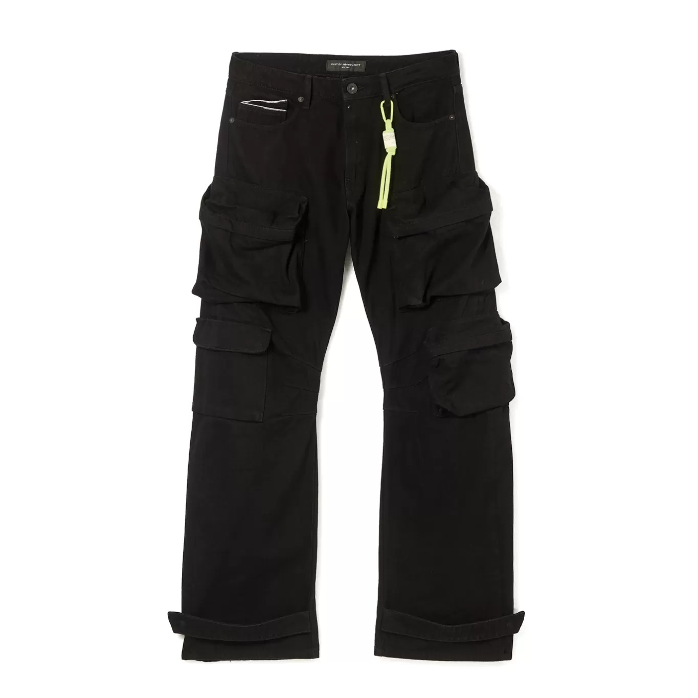 Cult Of Individuality Cargos | Jeans<GRUNGE BAGGY CARGO JEANS IN TWILL BLACK