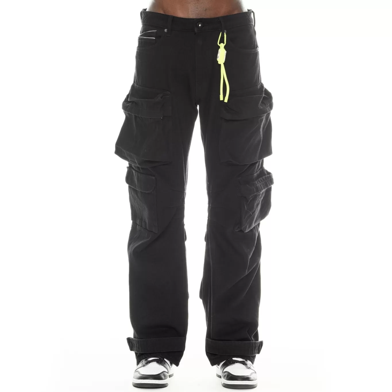 Cult Of Individuality Cargos | Jeans<GRUNGE BAGGY CARGO JEANS IN TWILL BLACK