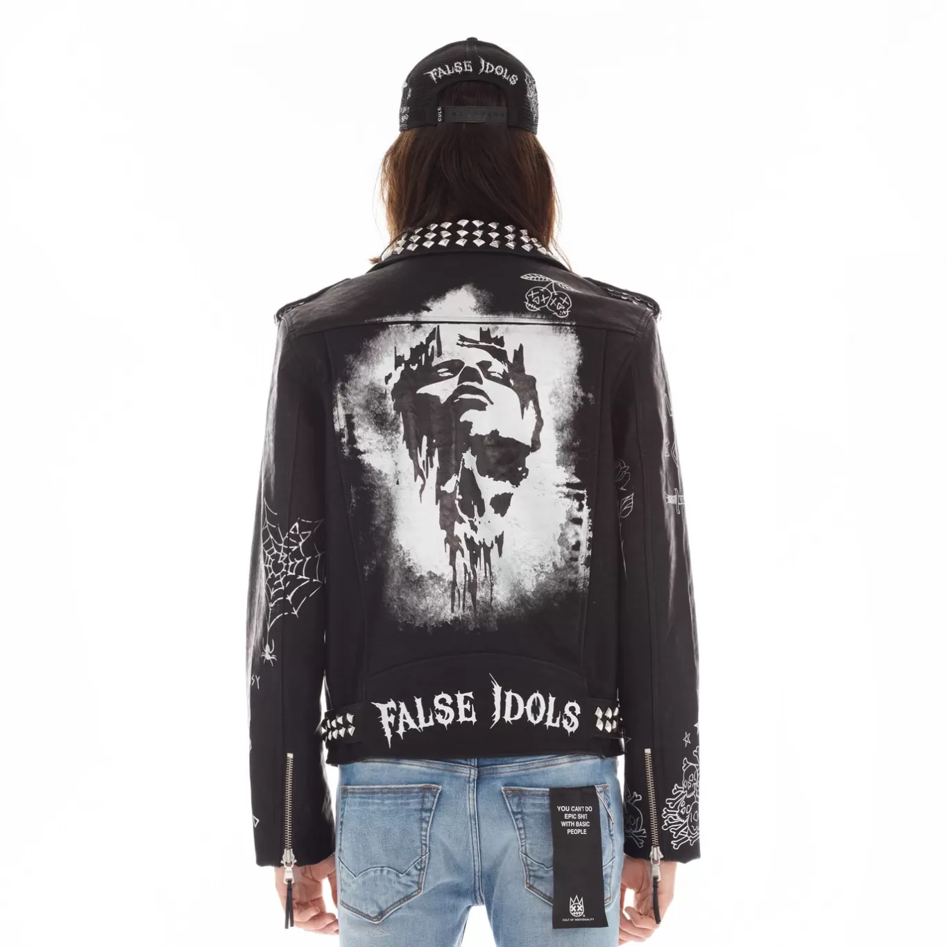 Cult Of Individuality Outerwear<LEATHER MOTO JACKET IN BLACK