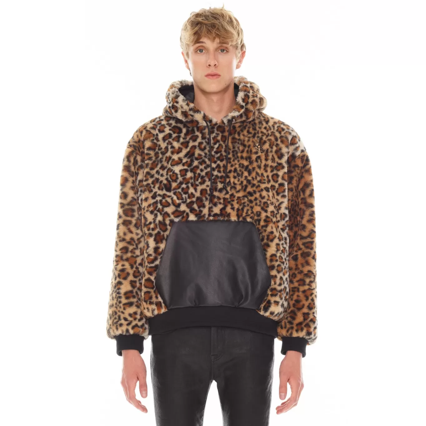 Cult Of Individuality Outerwear | Sweatshirts & Sweatpants<LEOPARD FAUX FUR PULL OVER BROWN