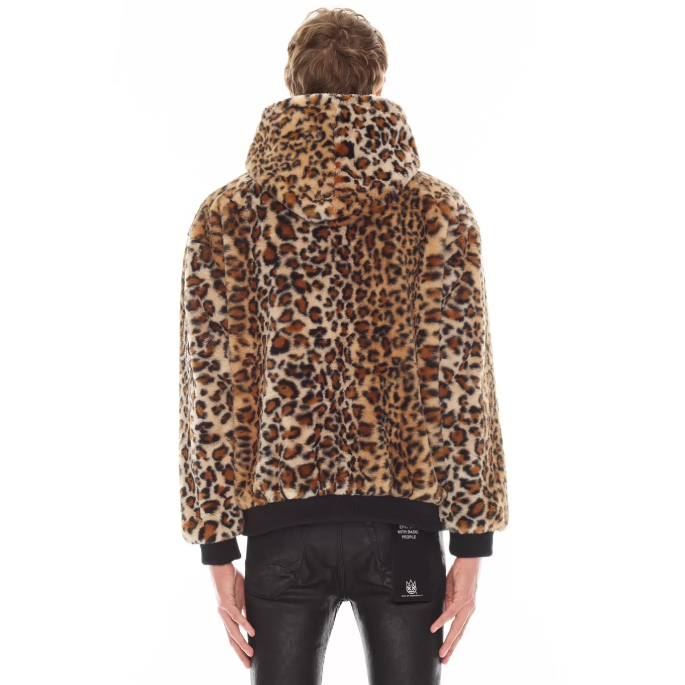 Cult Of Individuality Outerwear | Sweatshirts & Sweatpants<LEOPARD FAUX FUR PULL OVER BROWN