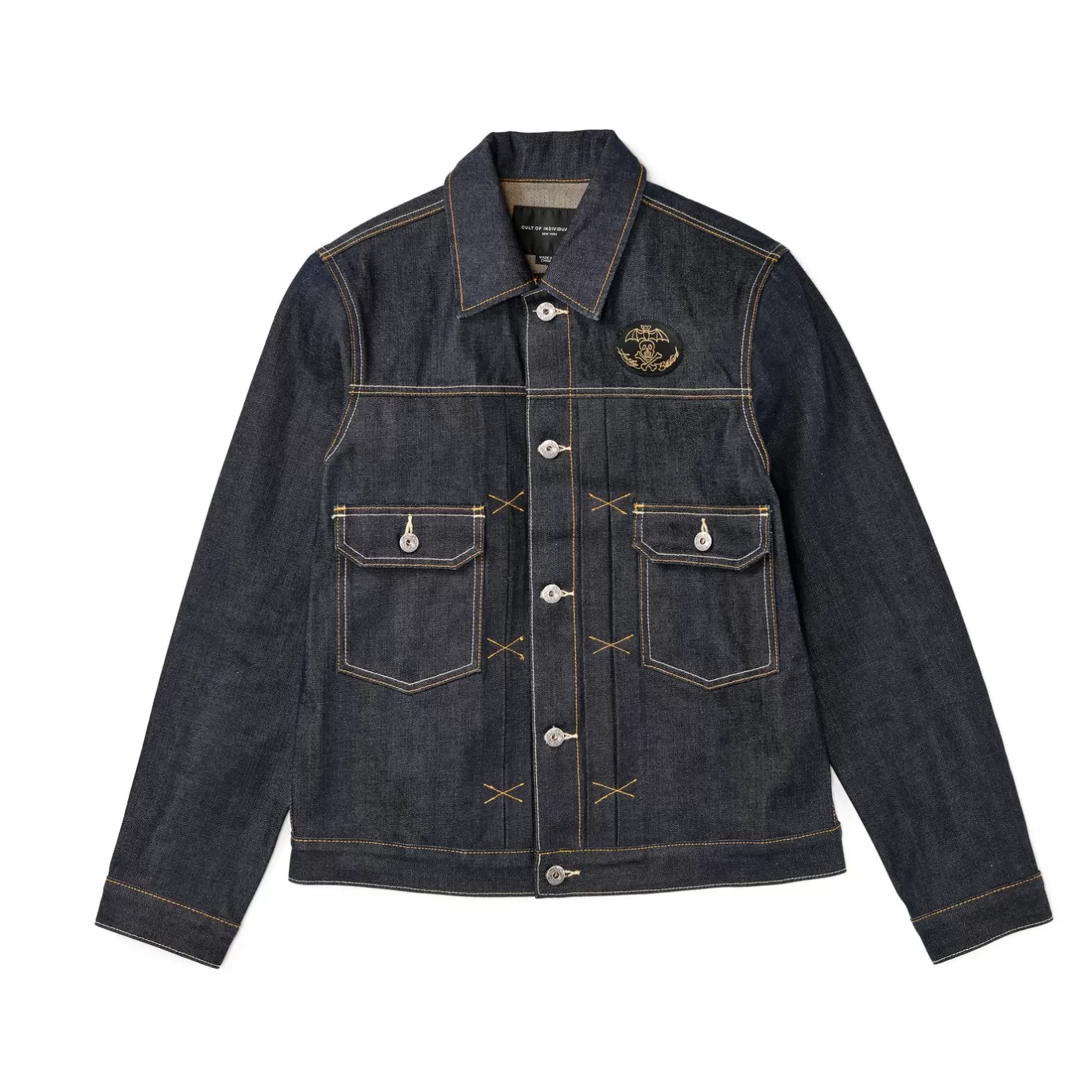 Cult Of Individuality Denim Jackets | Denim Jackets<LUCKY BASTARD CLASSIC DENIM JACKET IN RAW BLACK