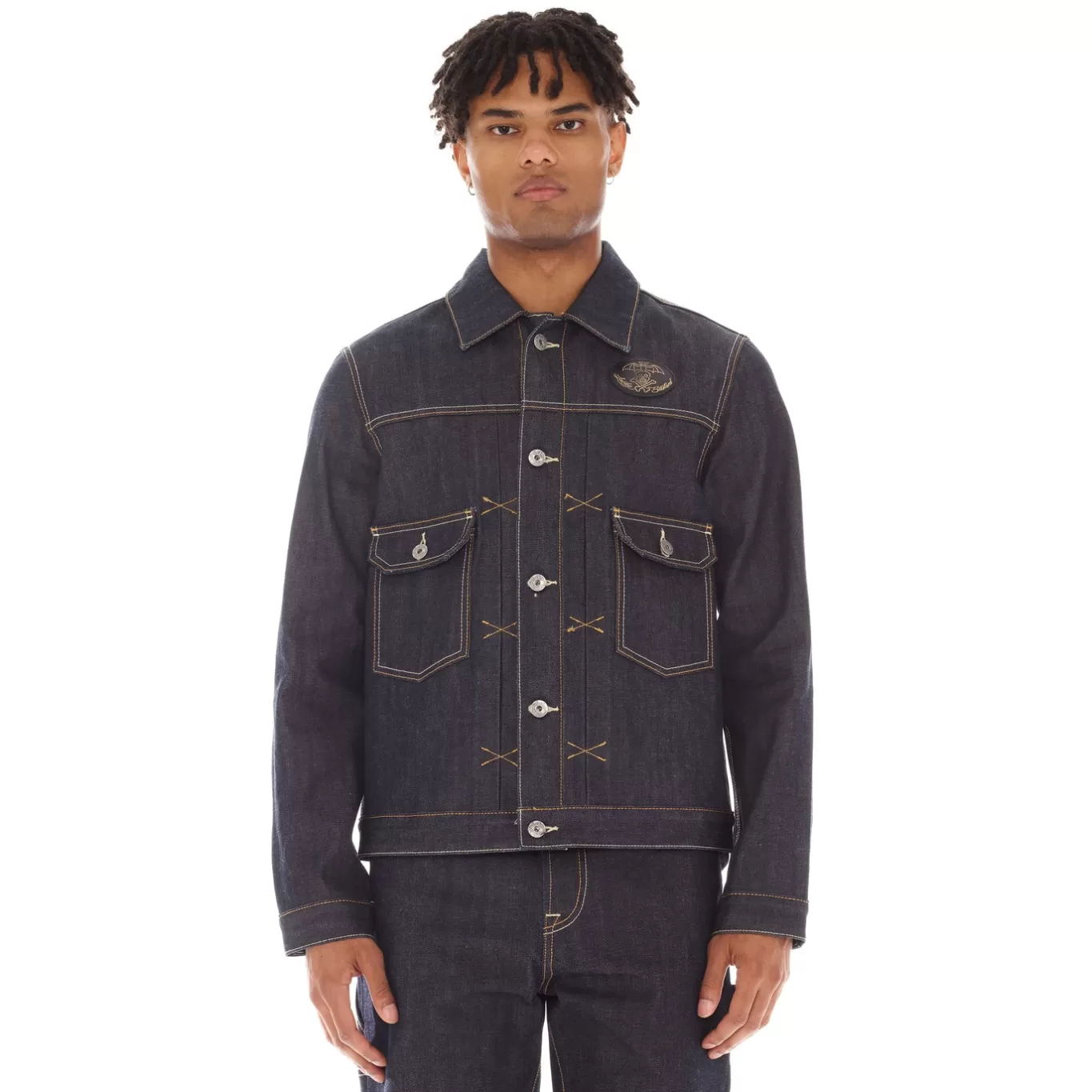 Cult Of Individuality Denim Jackets | Denim Jackets<LUCKY BASTARD CLASSIC DENIM JACKET IN RAW BLACK