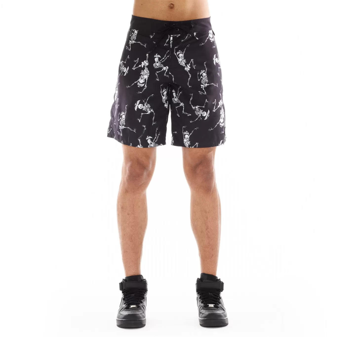 Cult Of Individuality Shorts | Sweatshirts & Sweatpants<LUCKY BASTARD ELASTIC WAIST SWIMSUIT IN SKELETON BLACK