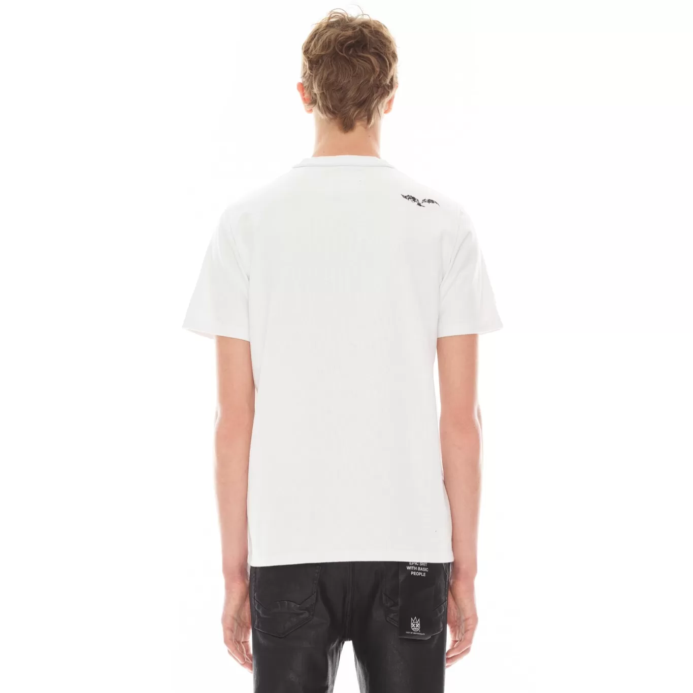 Cult Of Individuality T-Shirts<LUCKY BASTARD SHORT SLEEVE CREW NECK TEE IN WHITE