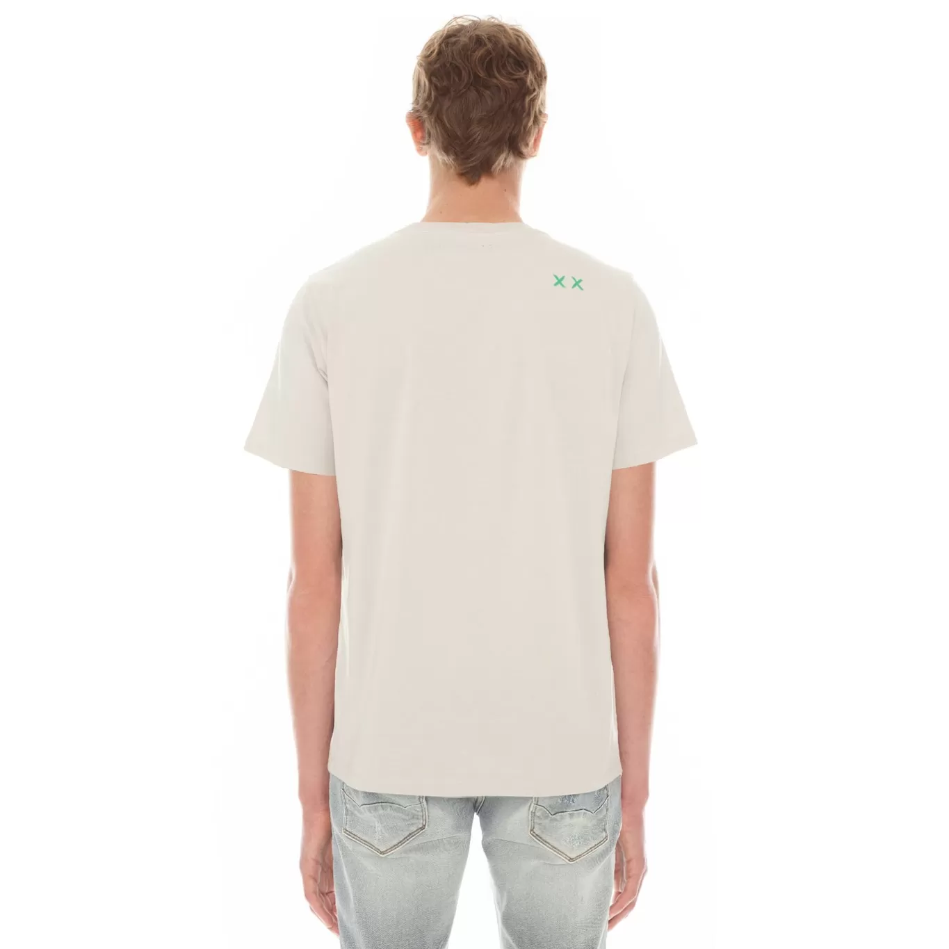 Cult Of Individuality T-Shirts<MENS T-SHIRT SLEEVE CREW NECK TEE "BAD BOY MICK"' IN SILVER GREY MULTI