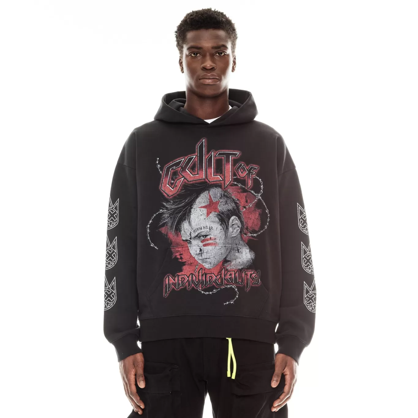 Cult Of Individuality Sweatshirts & Sweatpants<PULLOVER SWEATSHIRT IN BLACK