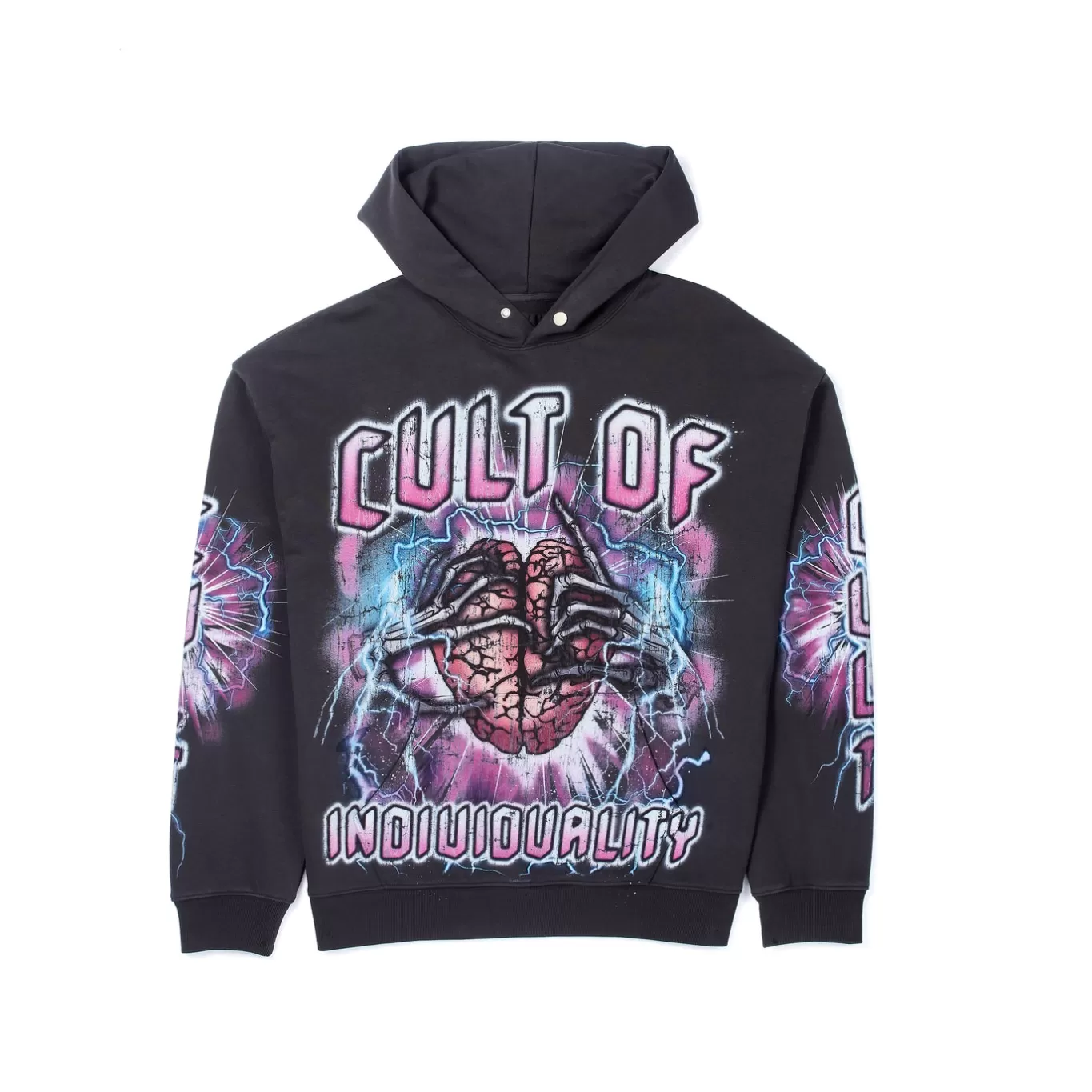 Cult Of Individuality Sweatshirts & Sweatpants<PULLOVER SWEATSHIRT IN VINTAGE CHARCOAL BLACK