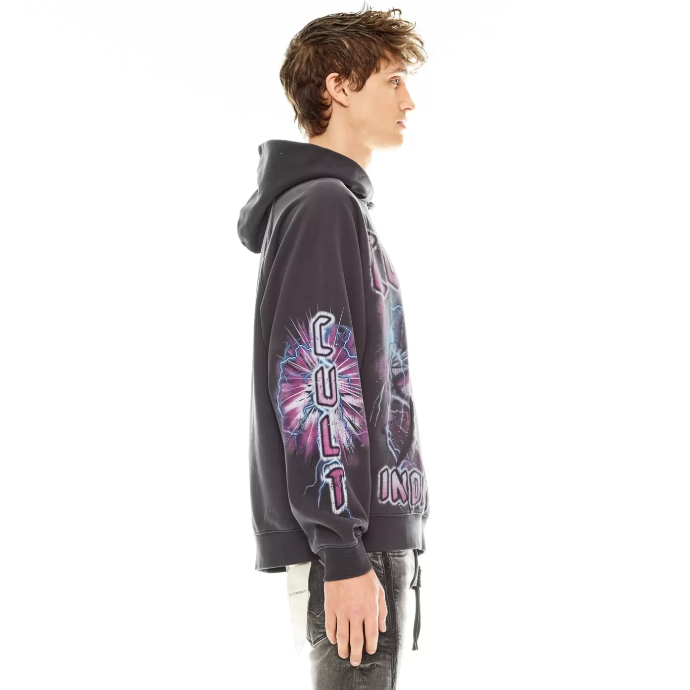 Cult Of Individuality Sweatshirts & Sweatpants<PULLOVER SWEATSHIRT IN VINTAGE CHARCOAL BLACK