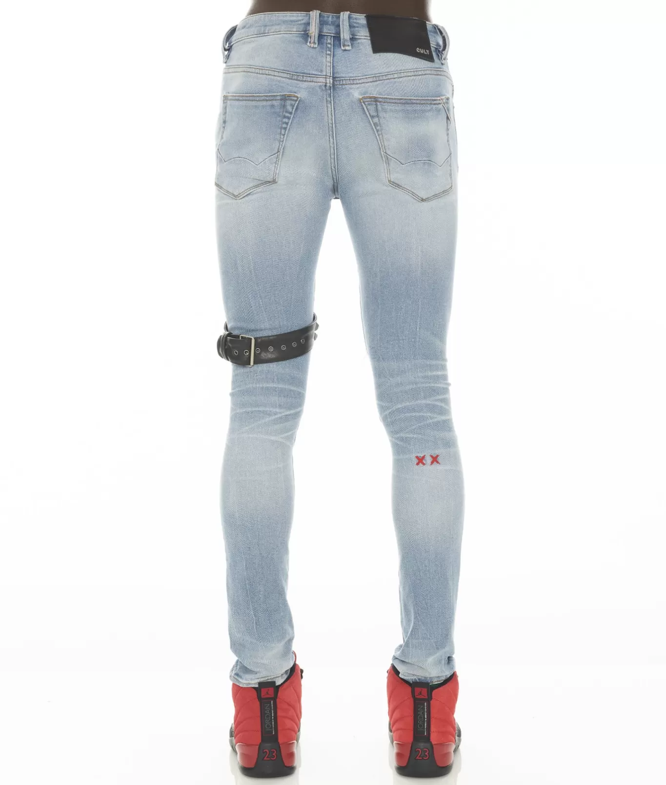 Cult Of Individuality Punk Super Skinny | Jeans<PUNK SUPER SKINNY 220 STUD MOTLEY CRUE IN CRUE BLUE