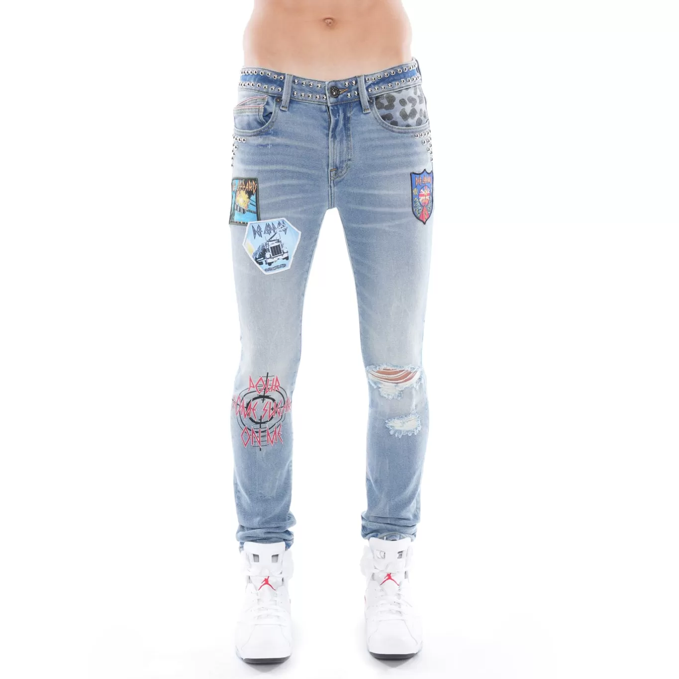 Cult Of Individuality Punk Super Skinny | Jeans<PUNK SUPER SKINNY IN DEF LEPPARD BLUE