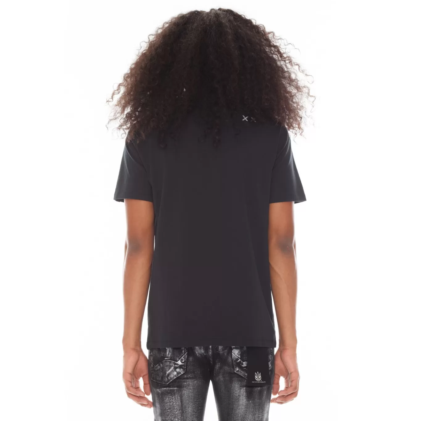 Cult Of Individuality T-Shirts<SHIMUCHAN BRUSHED LOGO SHORT SLEEVE CREW NECK TEE 26/1'S IN BLACK