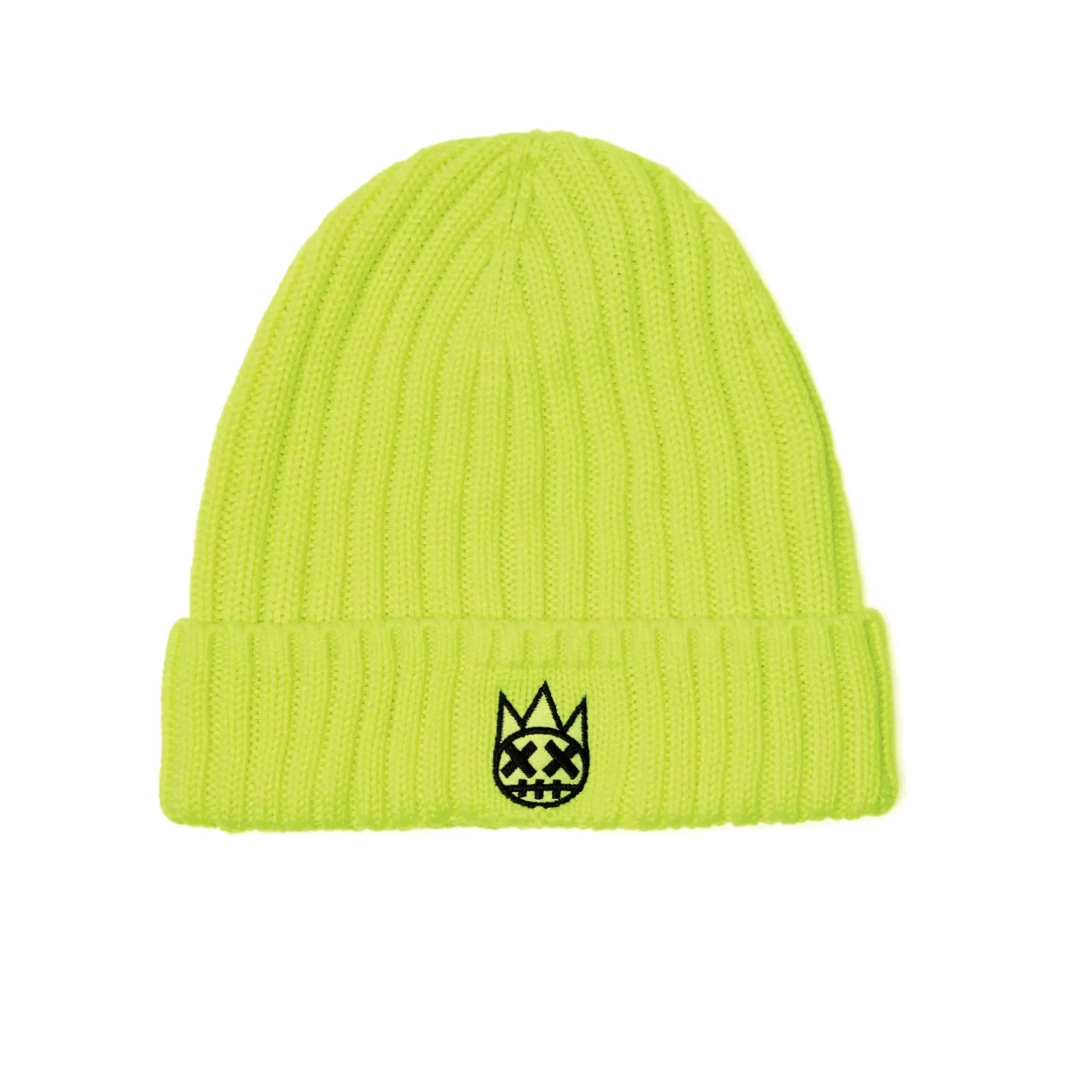 Cult Of Individuality Knit Hats<SHIMUCHAN LOGO KNIT HAT IN NEON YELLOW