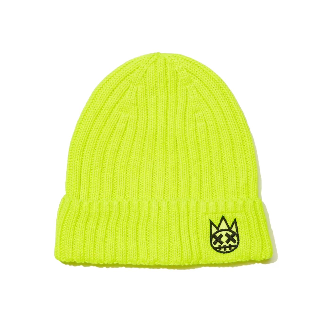 Cult Of Individuality Knit Hats<SHIMUCHAN LOGO KNIT HAT IN NEON YELLOW