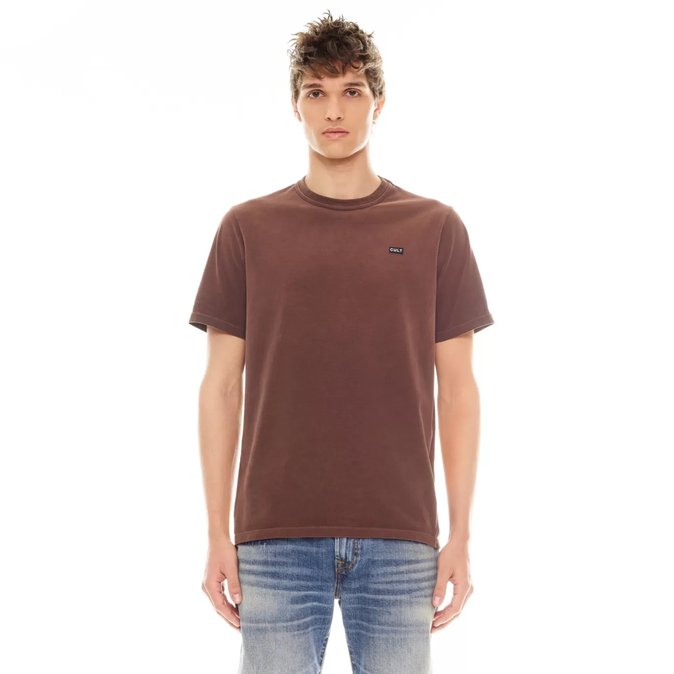 Cult Of Individuality T-Shirts<SHIMUCHAN LOGO SHORT SLEEVE CREW NECK T SHIRT IN VINTAGE BROWN