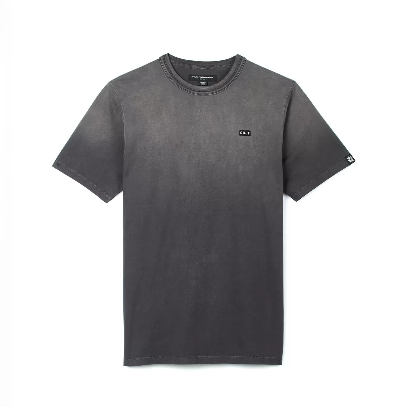 Cult Of Individuality T-Shirts<SHIMUCHAN LOGO SHORT SLEEVE CREW NECK T SHIRT IN VINTAGE CHARCOAL GRAY