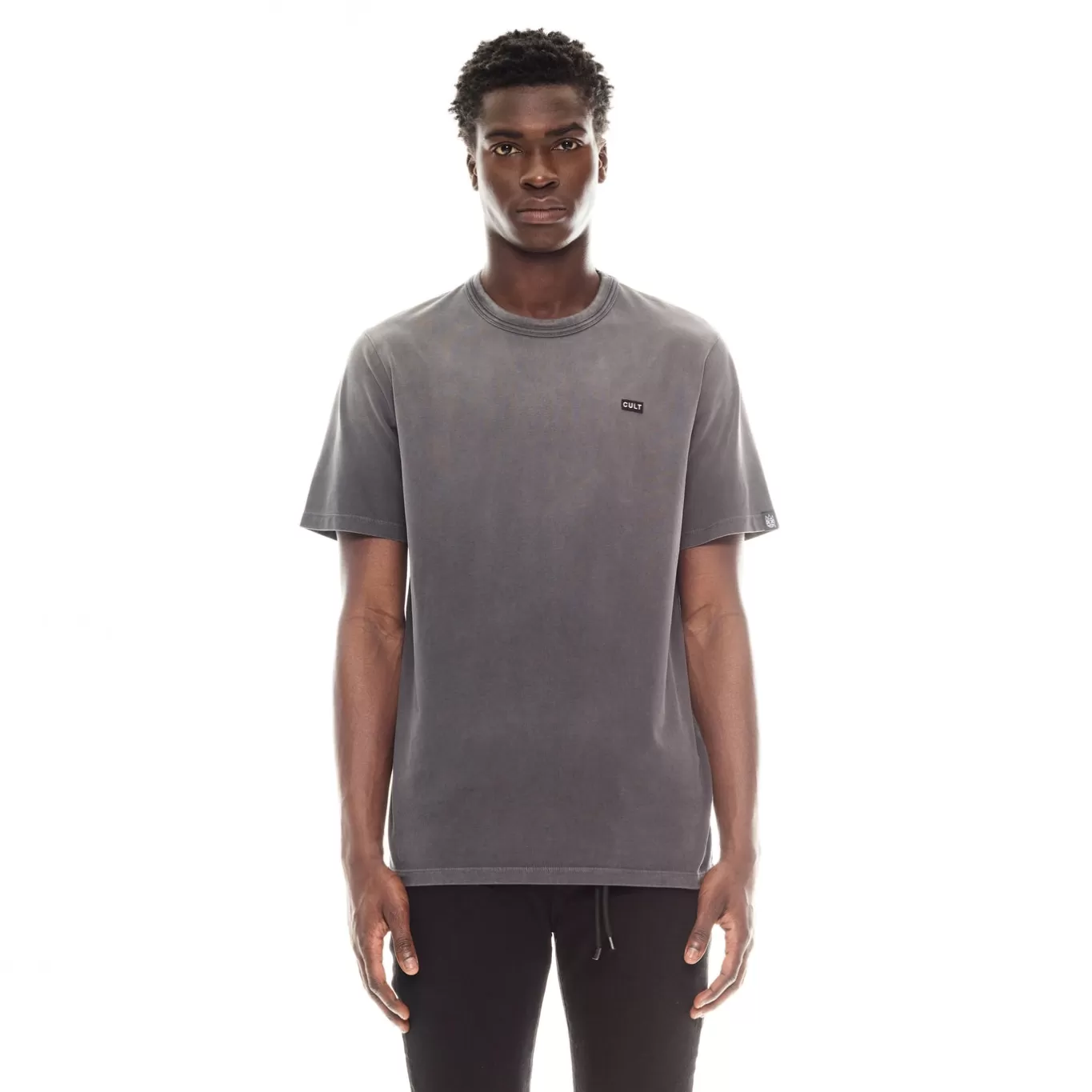 Cult Of Individuality T-Shirts<SHIMUCHAN LOGO SHORT SLEEVE CREW NECK T SHIRT IN VINTAGE CHARCOAL GRAY