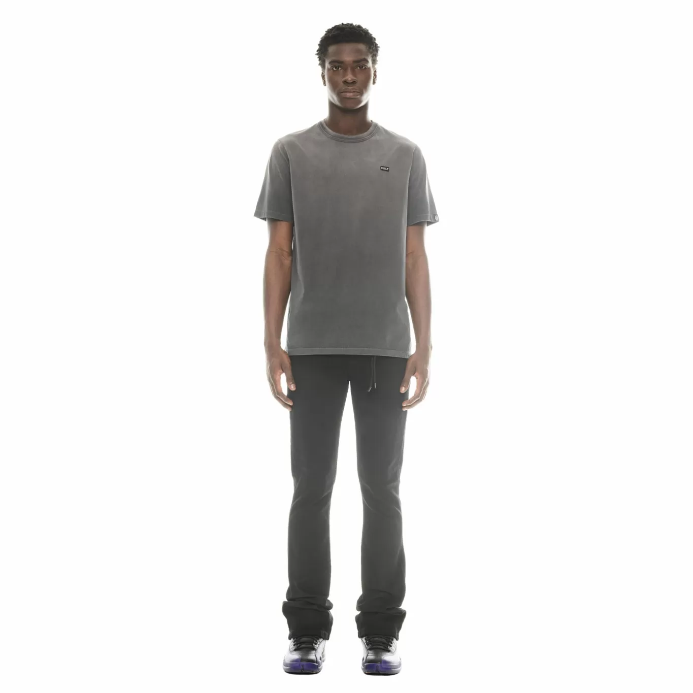 Cult Of Individuality T-Shirts<SHIMUCHAN LOGO SHORT SLEEVE CREW NECK T SHIRT IN VINTAGE CHARCOAL GRAY