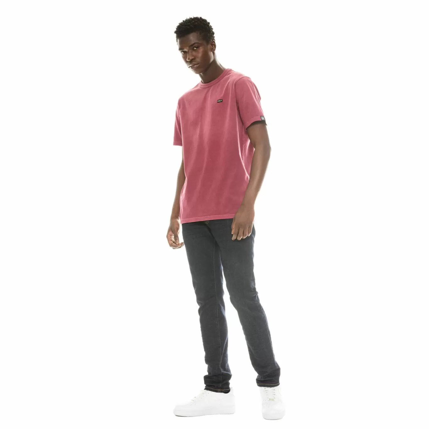 Cult Of Individuality T-Shirts<SHIMUCHAN LOGO SHORT SLEEVE CREW NECK T SHIRT IN VINTAGE MERLOT RED