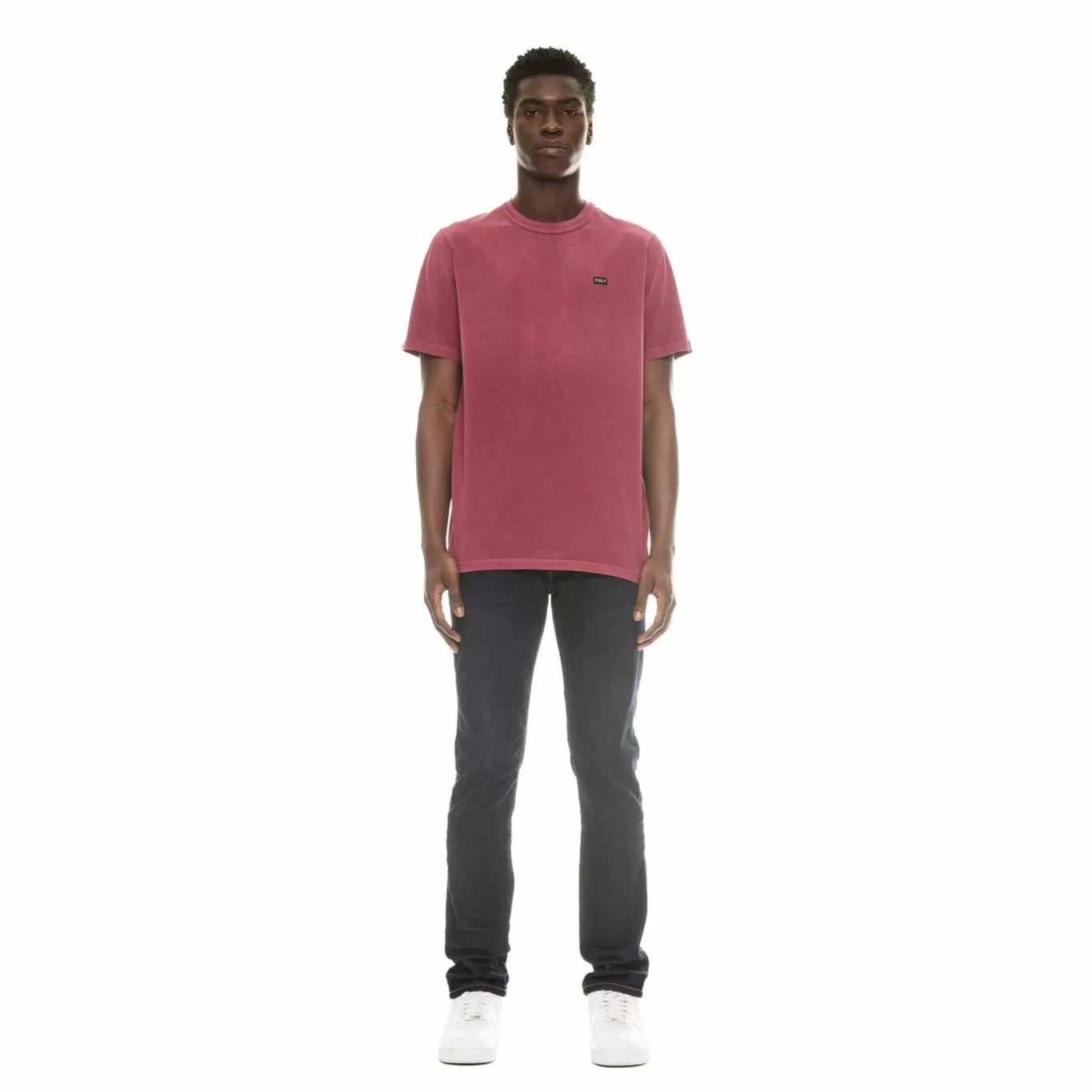Cult Of Individuality T-Shirts<SHIMUCHAN LOGO SHORT SLEEVE CREW NECK T SHIRT IN VINTAGE MERLOT RED